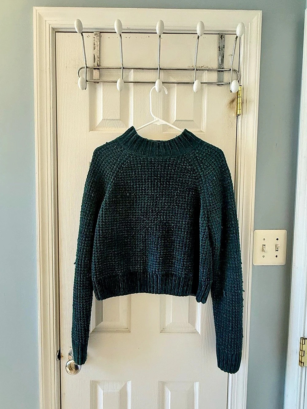 H&M15 Knit Crewneck Sweater in Green Size Medium